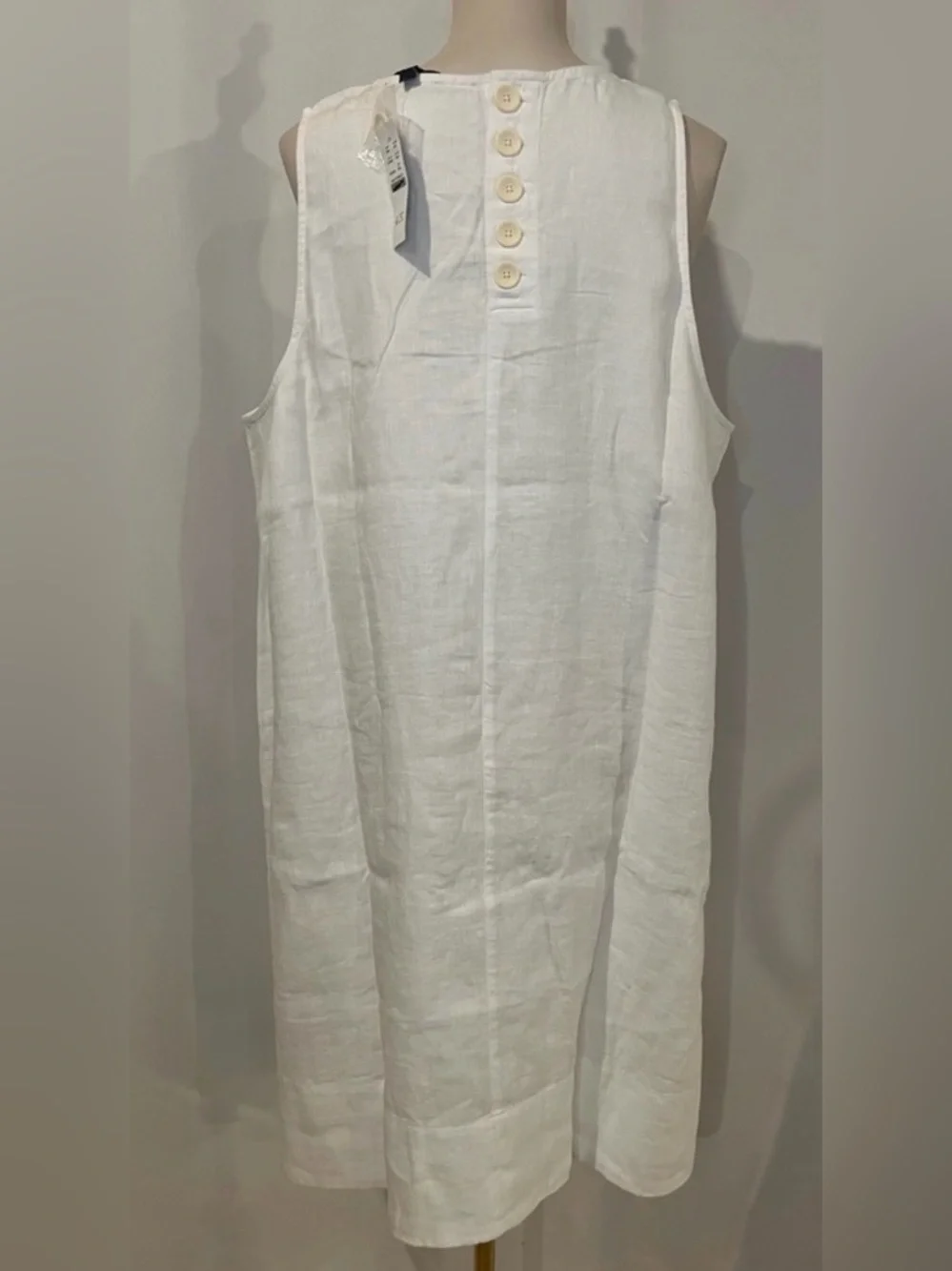 J.Crew Maxine button-back dress in linen
